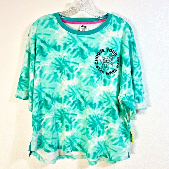 Star Wars Yoda Graphic Tee Womens M Green Choose Your Path Oversized Streetwear - Picture 5 of 10